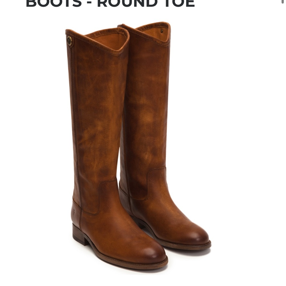 Frye Boots - Melissa Button 2 Tall Boots in Cognac